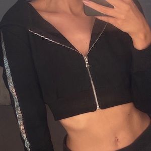 Tigermist cropped hoodie